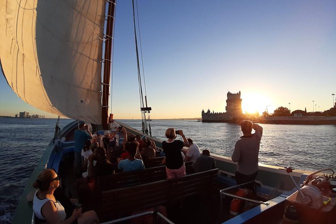 2-Hour Lisbon Traditional Boats Sunset Cruise with White Wine - Under the 25 de Abril Bridge