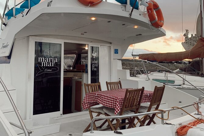 2H Lisbon Private Luxury Catamaran Tour with Welcome Drink - A private catamaran with room to spread out