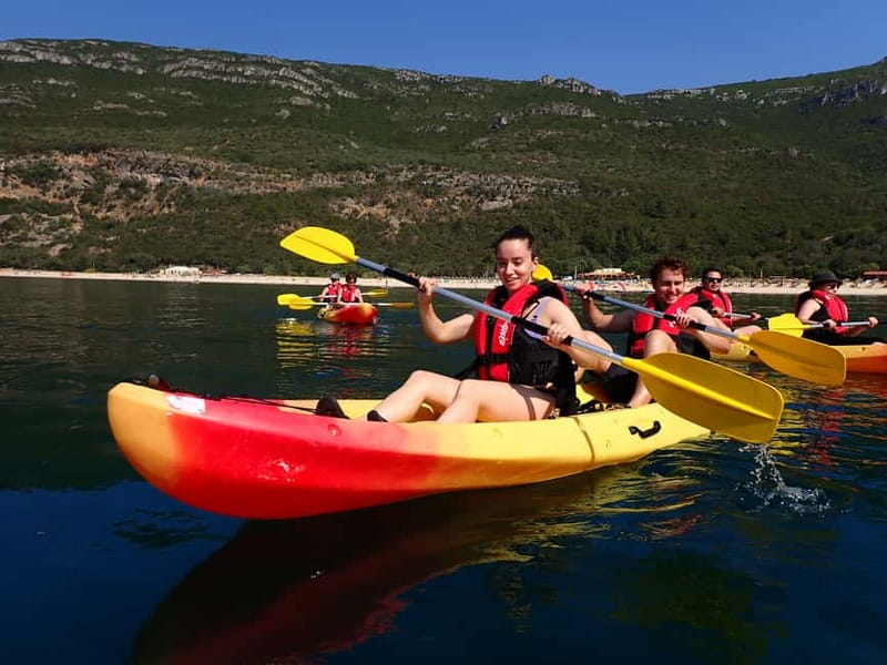 Arrábida Marine Reserve: Kayaking & Snorkeling Tour - Paddling out from Sesimbra
