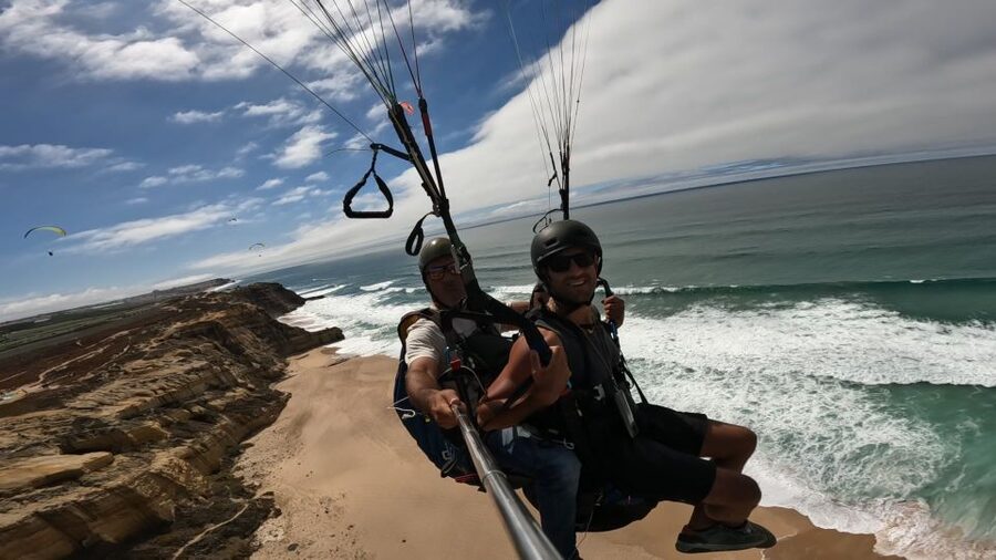 From Lisbon: Paragliding Tandem Flight - The view from above the beaches and cliffs
