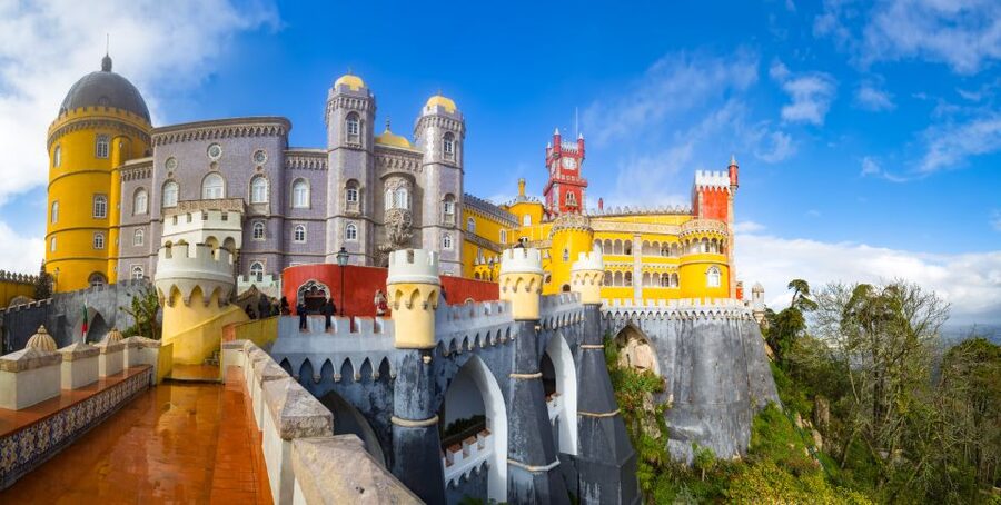 From Lisbon: Sintra Tour - Pena, Regaleira & Monserrate - Sintra town and the National Palace
