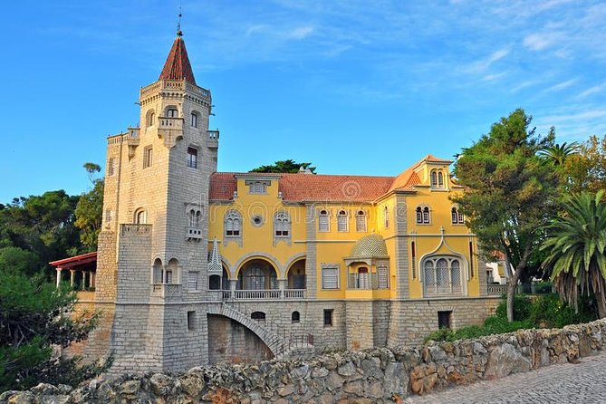 Guided Tour to Sintra, Pena, Regaleira, Cabo da Roca and Cascais - Pena Palace from the outside