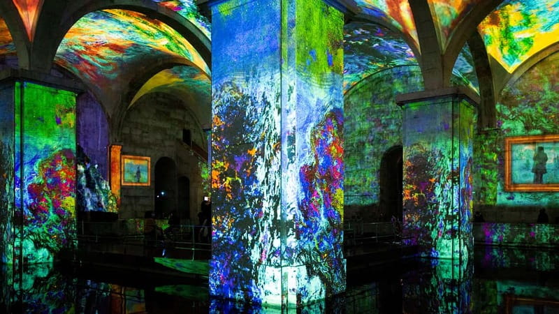 LISBOA: Impressive Monet & Brilliant Klimt - Entering the Mãe D’Água Reservoir