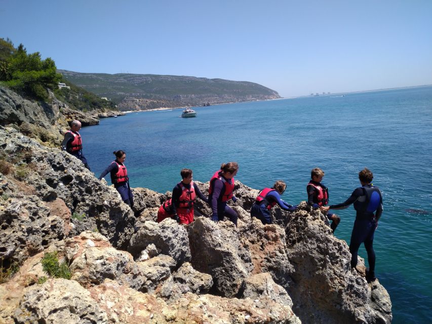 Lisbon: Arrábida Kayak and Coasteering Adventure Tour - Coasteering gives you a choice of small steps or big jumps