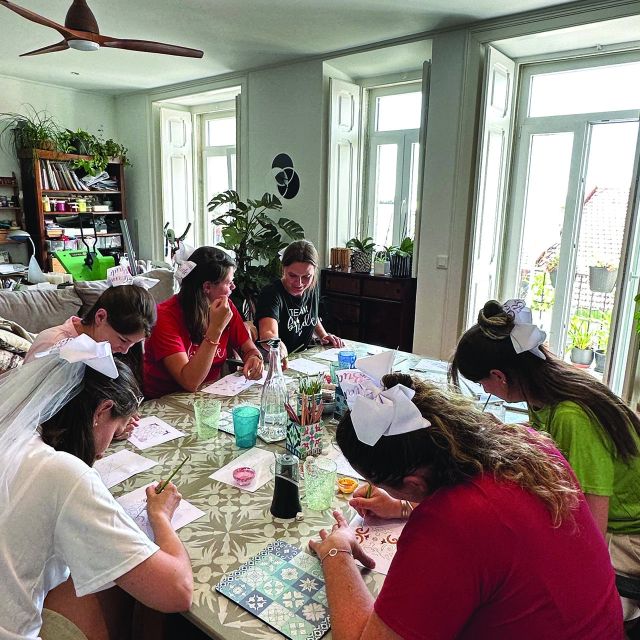 Lisbon: Azulejos' Design Create Your Own Tile Workshop - Turning pencil lines into a clean design