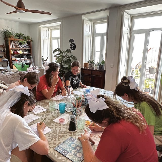 Lisbon: Azulejos' Design Create Your Own Tile Workshop - What the finished souvenir is like