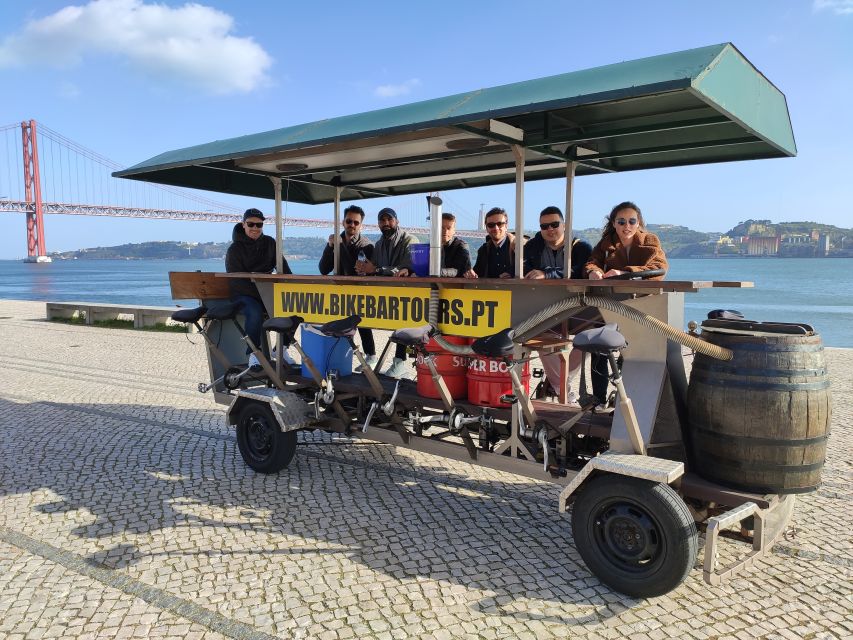 Lisbon: Beer Bike Tour with Sangria and Beer - Pedaling past the 25th April Bridge