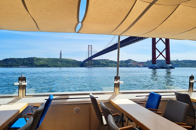 Lisbon Boat ride on Tagus river - Christ the King across the river