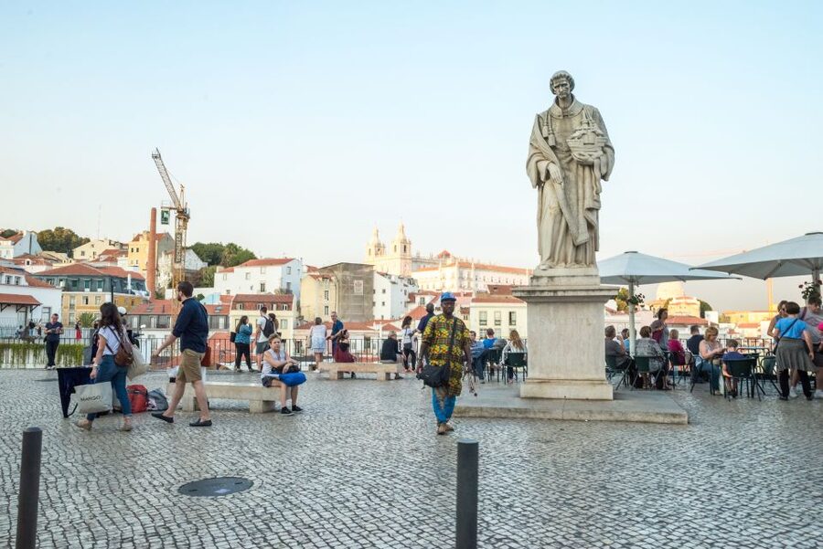 Lisbon by Tuk Tuk Guided Tour: City of Neighborhoods - The flea market and National Pantheon