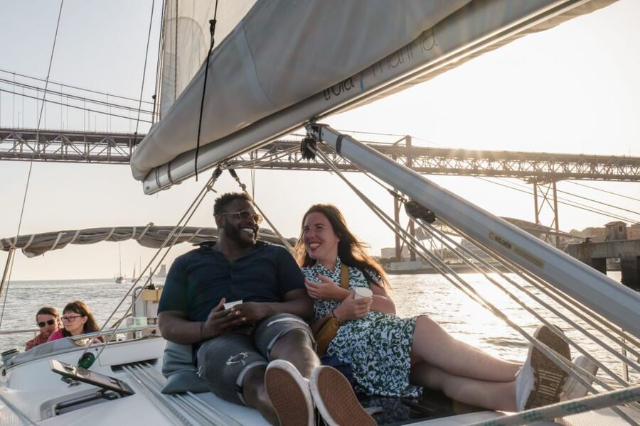 Lisbon: Daytime/Sunset/Night City Sailboat Tour with Drink - From the Discoveries Monument to Belém Tower