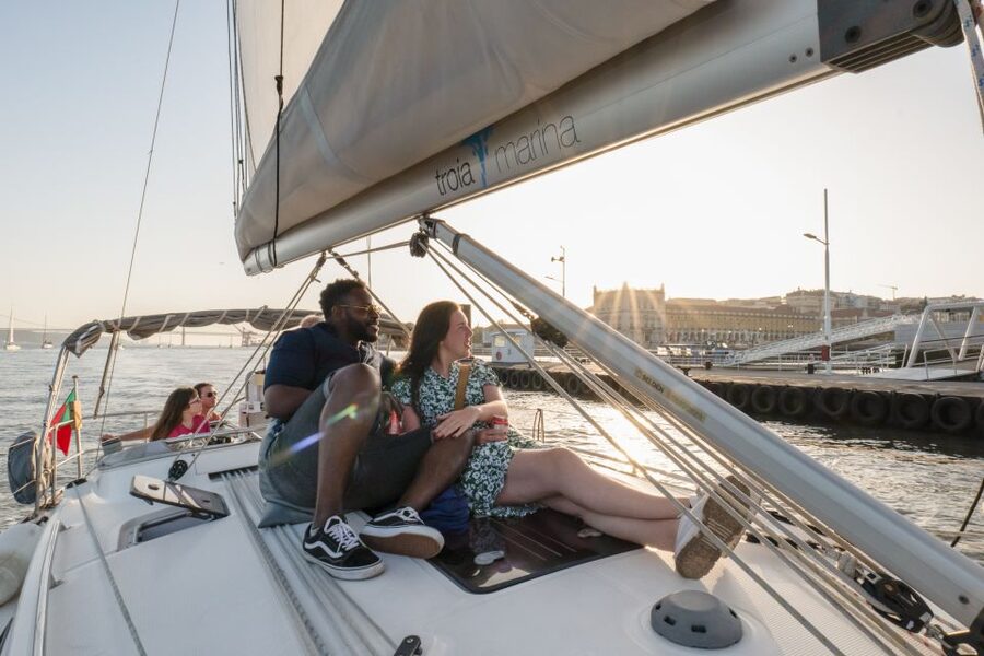 Lisbon: Daytime/Sunset/Night City Sailboat Tour with Drink - Central Lisbon from the water