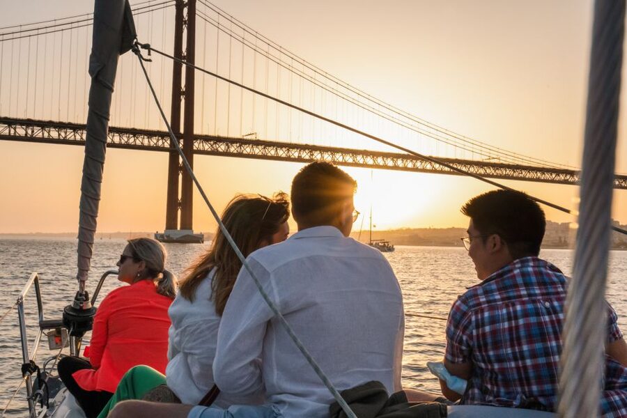 Lisbon: Daytime/Sunset/Night City Sailboat Tour with Drink - MAAT, Cordoaria Nacional, and Belém’s modern edge