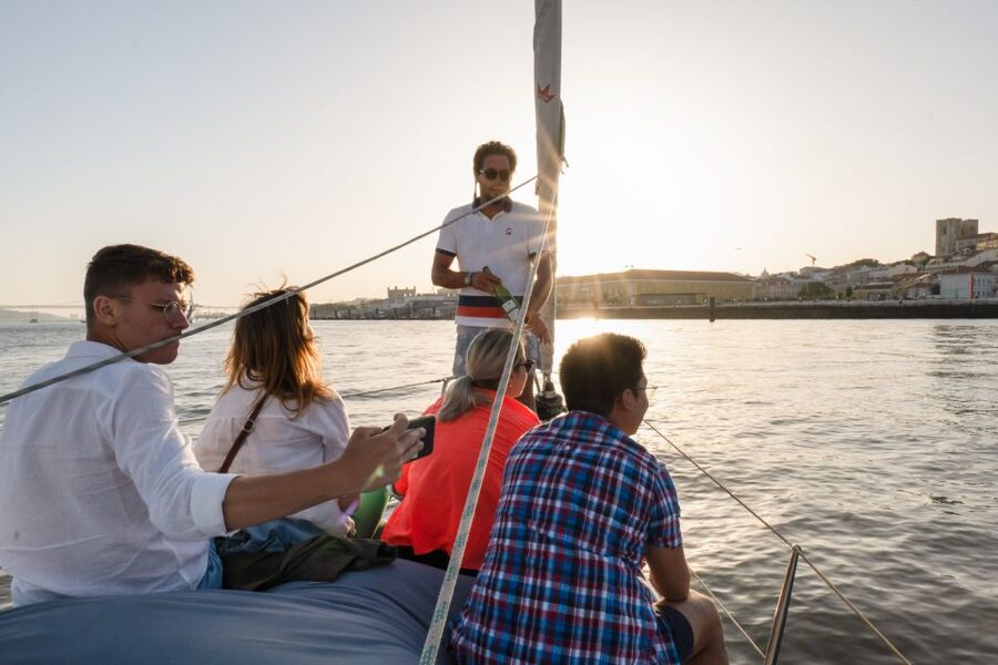 Lisbon: Daytime/Sunset/Night City Sailboat Tour with Drink - Meeting the crew at Belém Gate 1