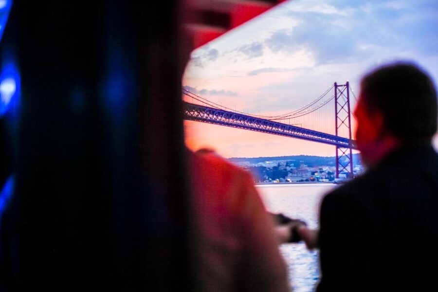 Lisbon: Disco Night Cruise with DJ and Open Bar - Commerce Square from the Tagus