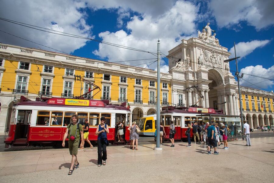 Lisbon: Hills Red Tram Tour by Tram 28 Route 24-Hour Ticket - Through Baixa, Lisbon’s lower city