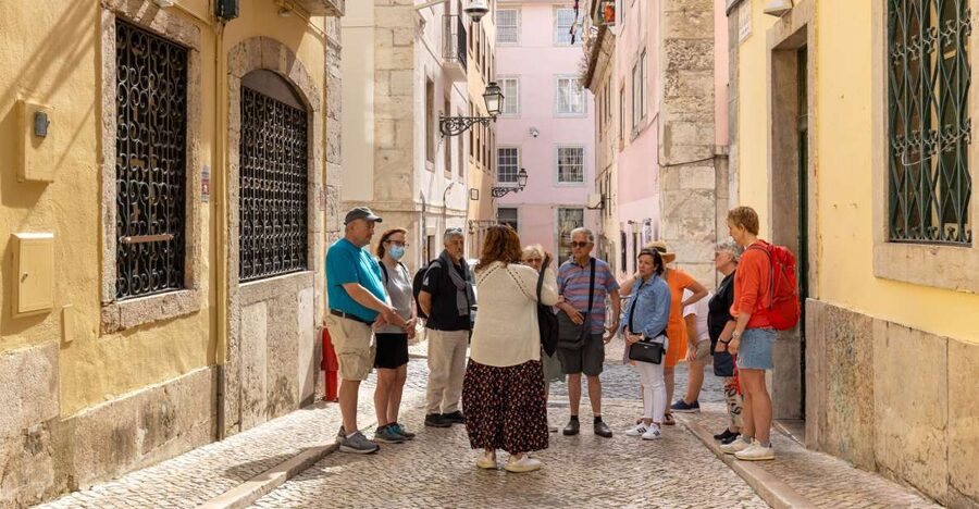 Lisbon: History, Stories and Lifestyle Walking Tour - Looking Across Lisbon from São Pedro de Alcântara