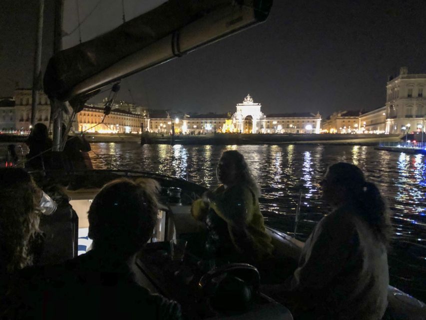 Lisbon: Luxury Sailboat Cruise at Night - Looking across to Christ the King