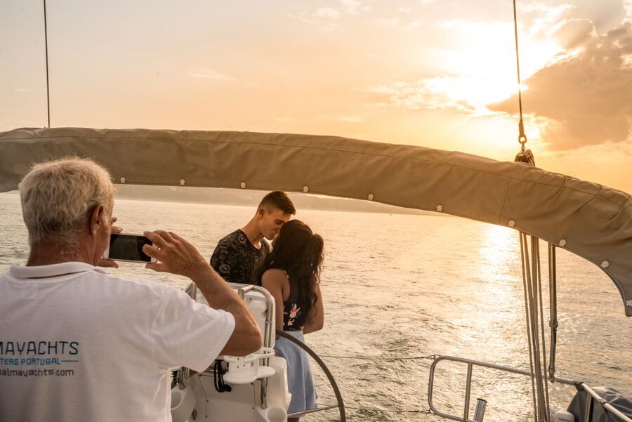 Lisbon: Private Sunset Cruise on the Tagus River with Drink - Central Lisbon from the river