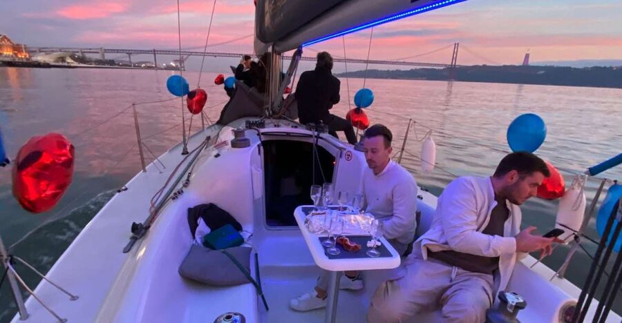 Lisbon: Sailboat Tour w/ Local Guide and Open Bar Green Wine - The Tagus River gives you a better first look at Lisbon