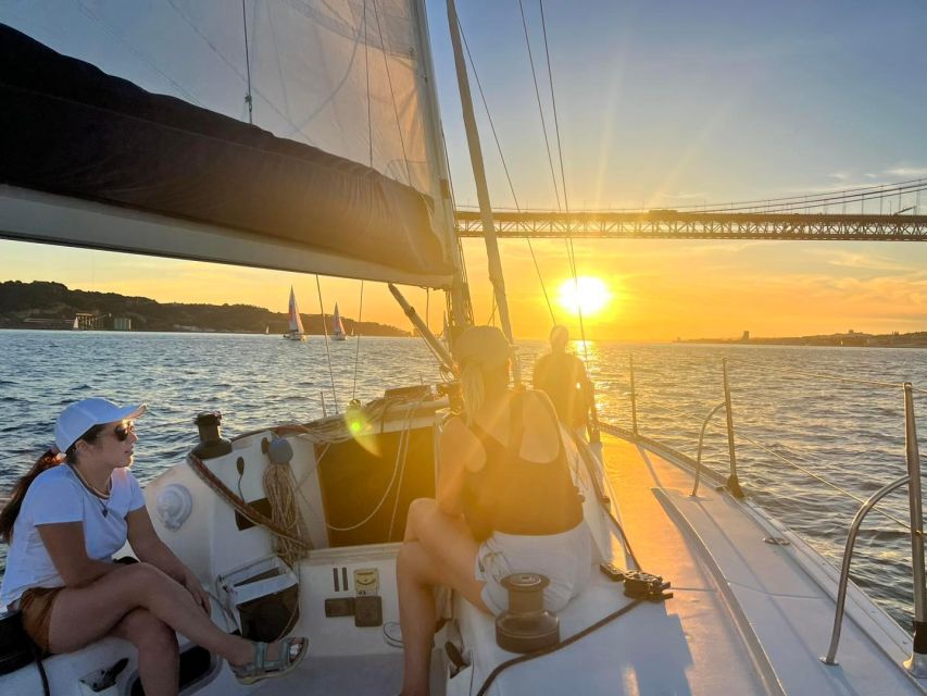 Lisbon: Sailing Sunset - Under the 25 de Abril Bridge