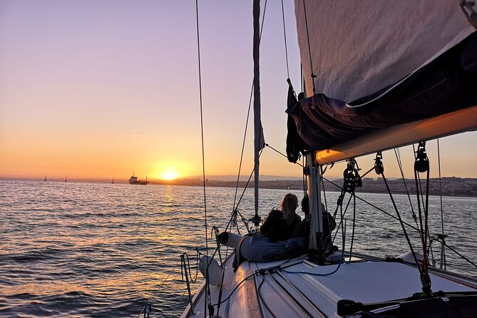 Lisbon Small Group 2h Sunset Sailing- Live Commentary & a Drink - The Golden Hour View toward Christ the King