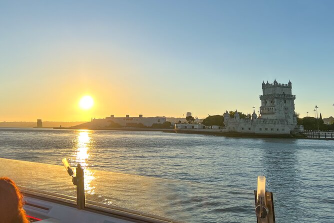 Lisbon Sunset cruise with Welcome Drink and Snack included - Praça do Comércio from the water