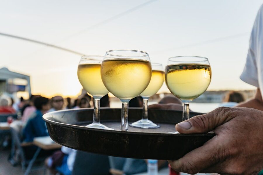 Lisbon: Sunset Cruise with Welcome Drink and Snacks - The sunset pause near Belém