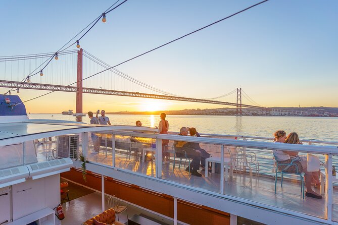 Lisbon Sunset Cruise with Wine and Snacks - The bridge and the first stretch of river