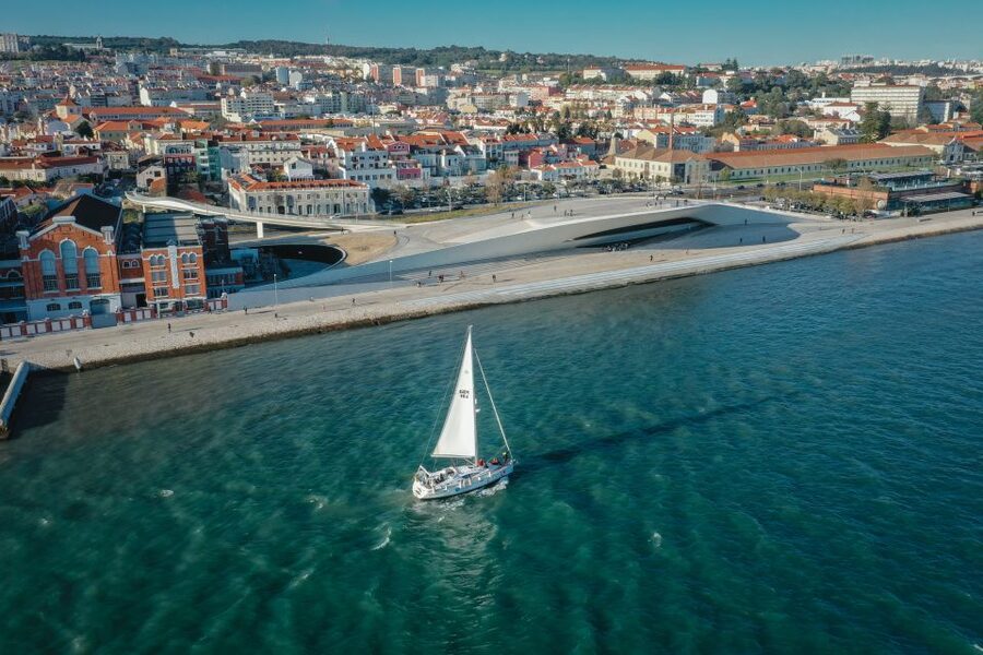 Lisbon: Tagus River Sailboat Tour - Setting out toward Belém Tower