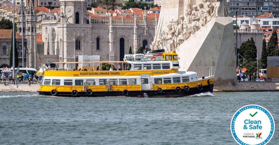 Lisbon: Tagus River Yellow Boat Cruise - Under the 25th April Bridge