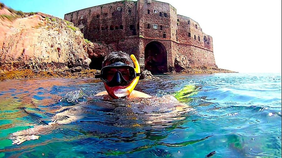 Peniche: Berlengas Island Catamaran Tour + Snorkeling - The boat ride from Peniche to Berlenga
