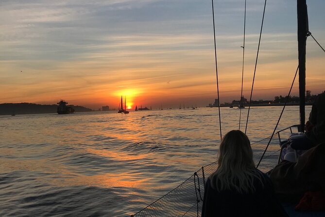 Sunset sailboat tour in Lisbon with green wine - Cristo Rei across the Tagus